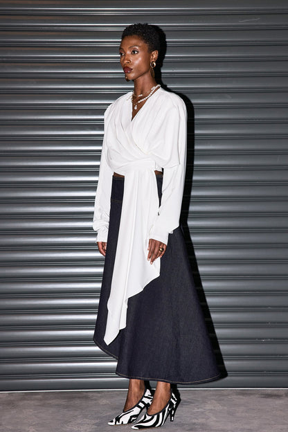 Cadence Dantelli Bağcıklı Asimetrik Üst