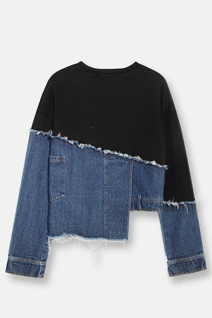 Clara Asimetrik Denim Üst