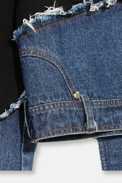 Clara Asimetrik Denim Üst