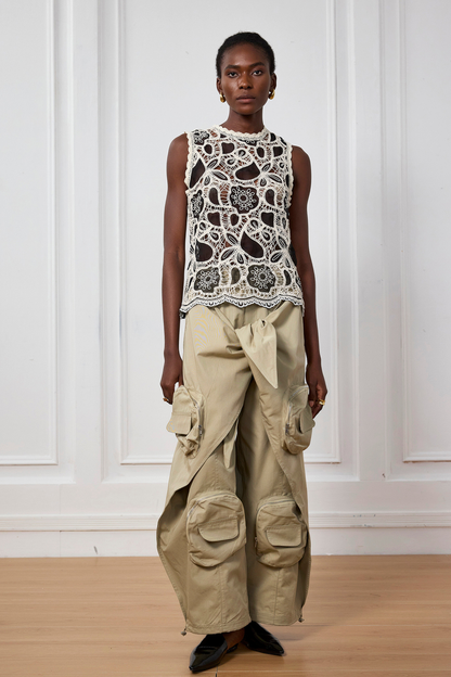 Deborah Tığ İşi Kesik Kolsuz Üst