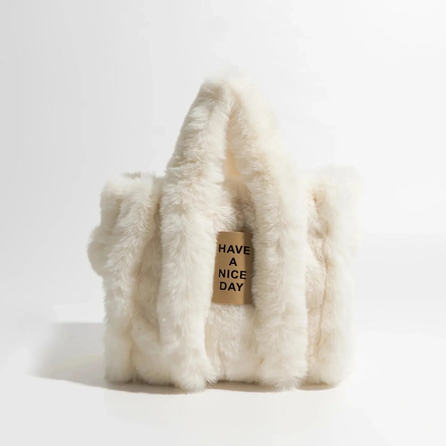Fluffy Faux Fur Tote Çanta