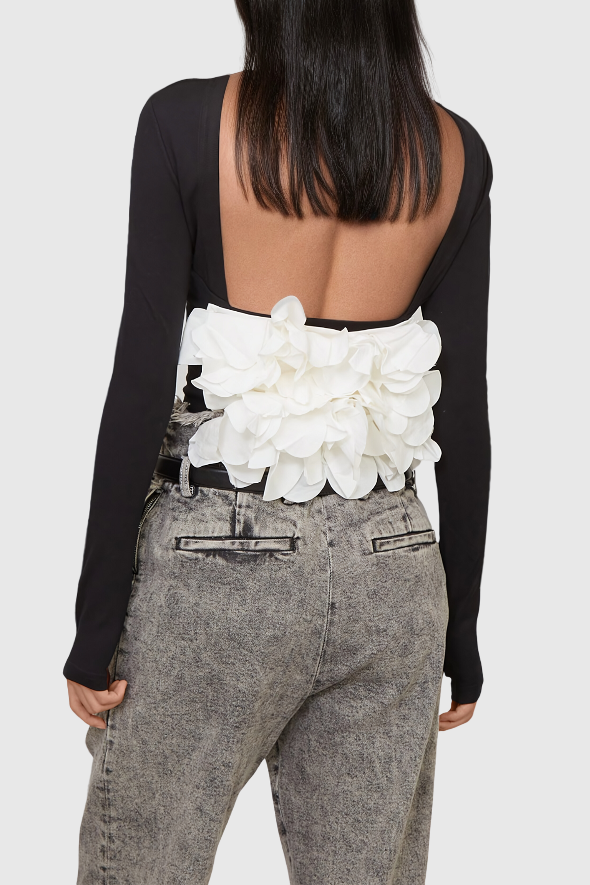 Janvi Yuvarlak Uzun Kol Üst