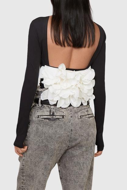 Janvi Yuvarlak Uzun Kol Üst