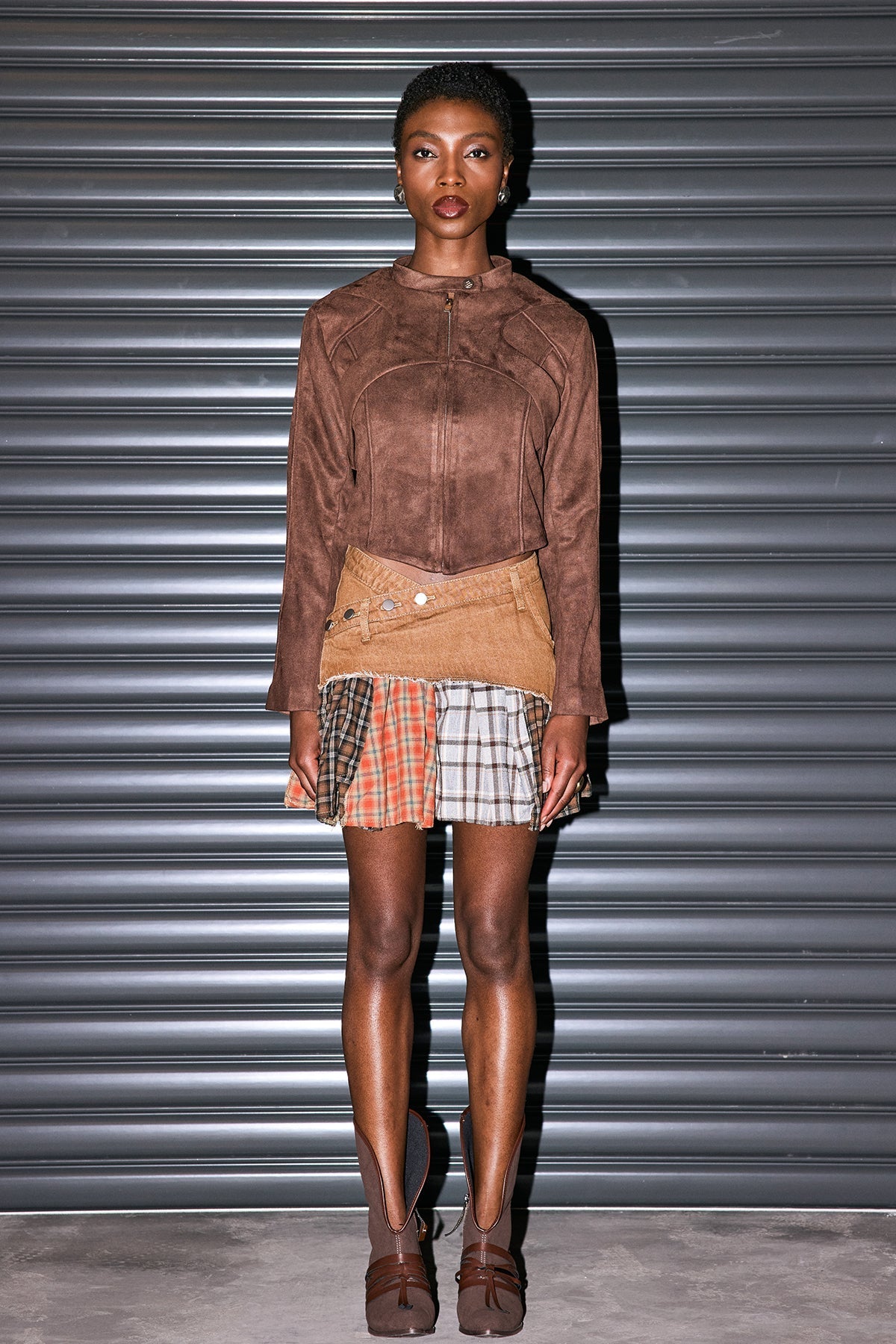 John Cross Bodycon Uzun Kollu Üst