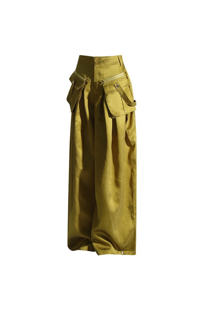 Brooklyn Pleat Yeşil Kargo Pantolon