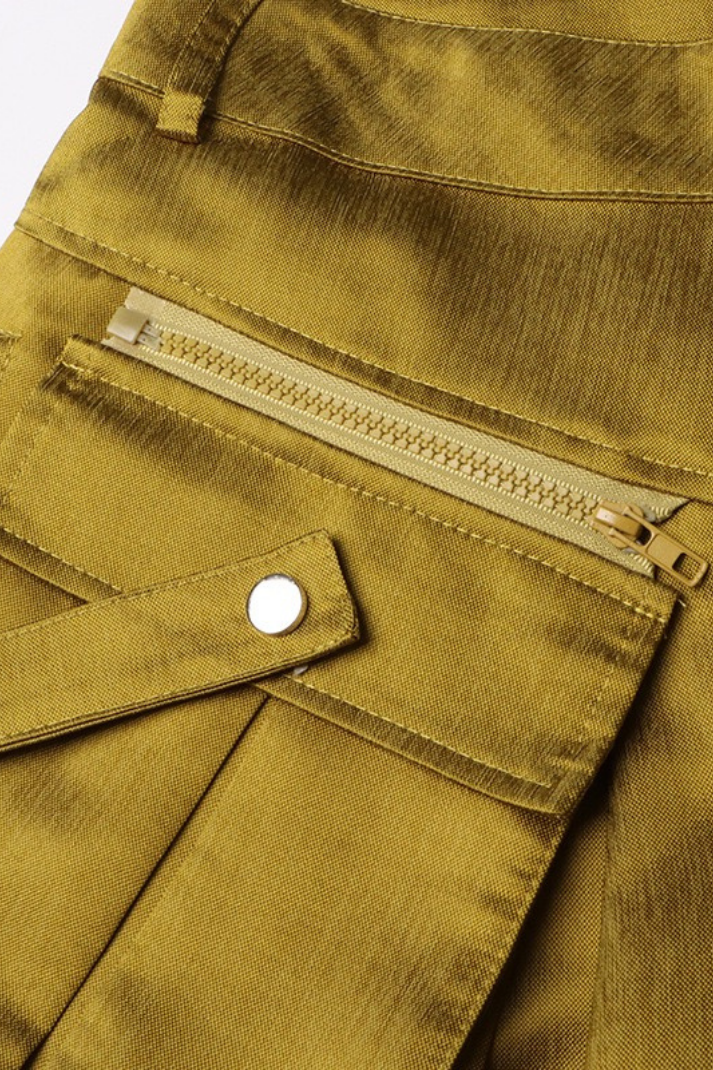 Brooklyn Pleat Yeşil Kargo Pantolon