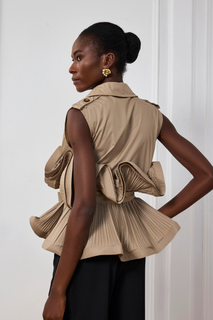 Katarina Volanlı Kemer Bağlama Bluz