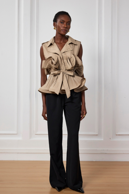 Katarina Volanlı Kemer Bağlama Bluz