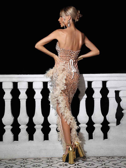 Dissonant Elegance Maxi Elbise