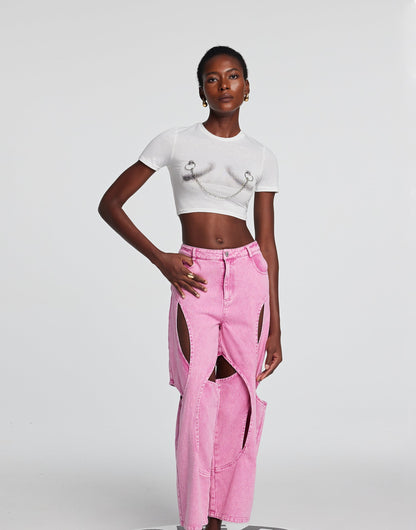 Lyric Hollow Pembe Pantolon