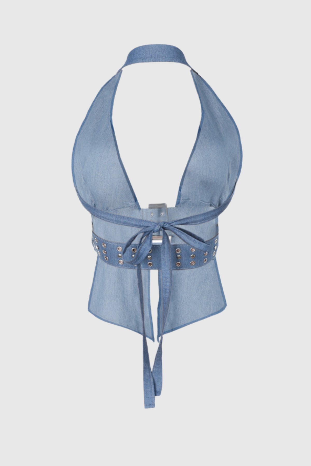 Mercy Tokalı Boyundan Bağlamalı Sırtsız Üst