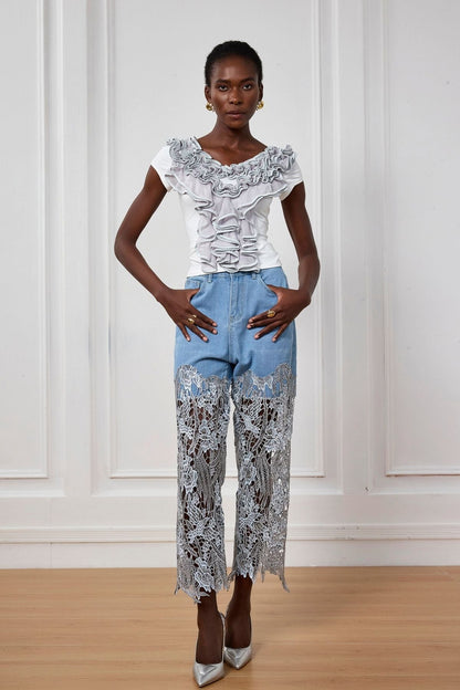 Milan Fırfırlı Bodycon Tişört