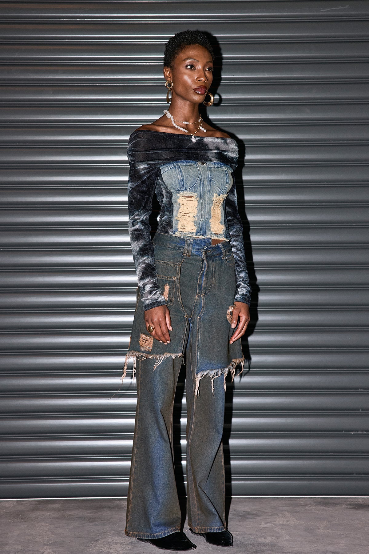 Mishka Asimetrik Püsküllü Kot Pantolon