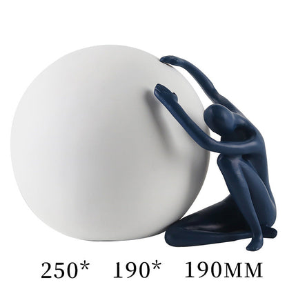 Nordic Light Lüks Oturma Figürü Top Tutarak