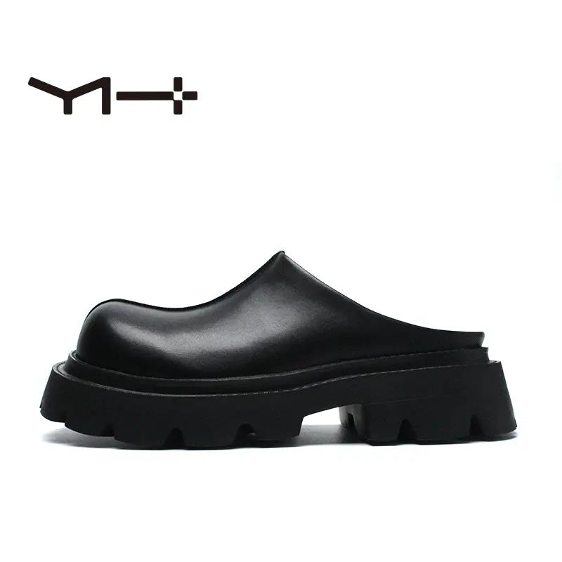 Luzz Kalın Tabanlı Unisex Deri Terlik