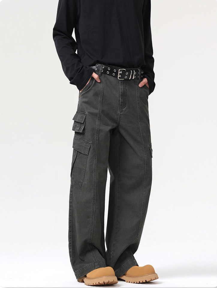 Frost Veil Retro Çok Cepli Kargo Pantolon