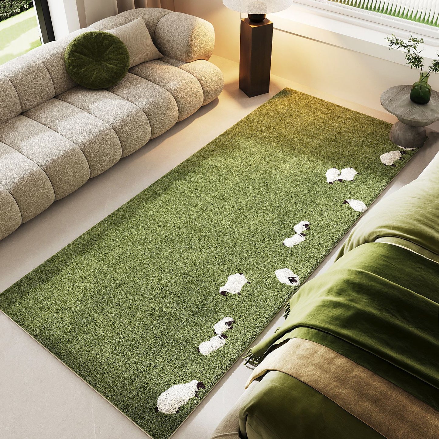 Tasarım lüks kaşmir hayvan figürlü halı