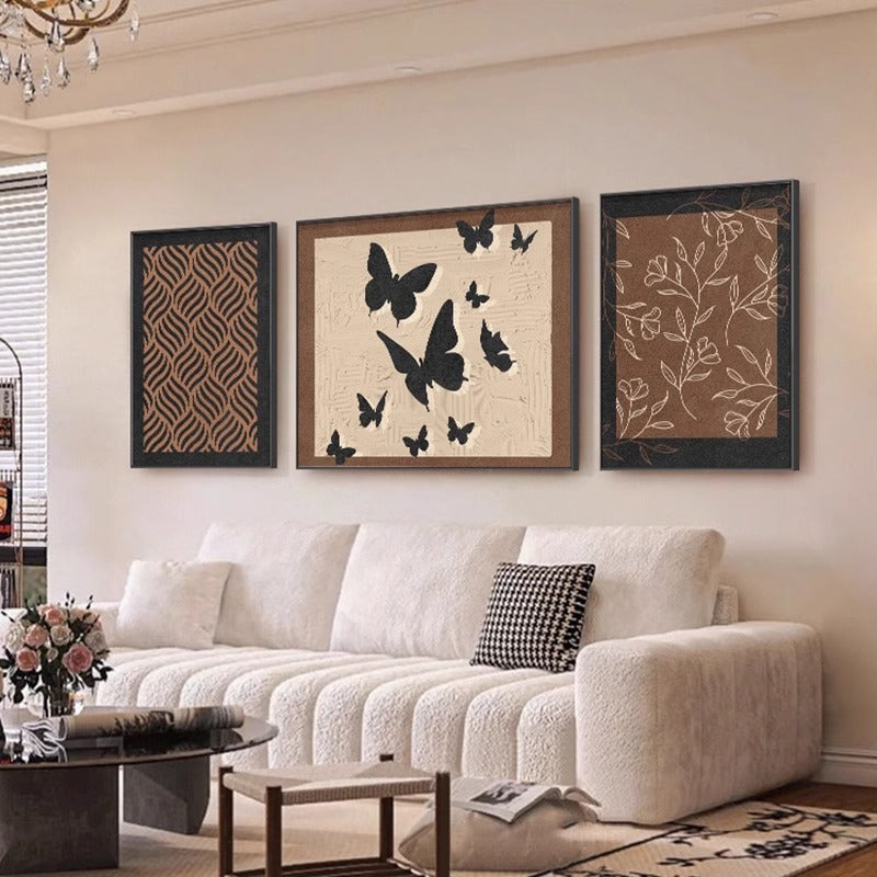 3 lü set Dekoratif resim  triptik tasarım