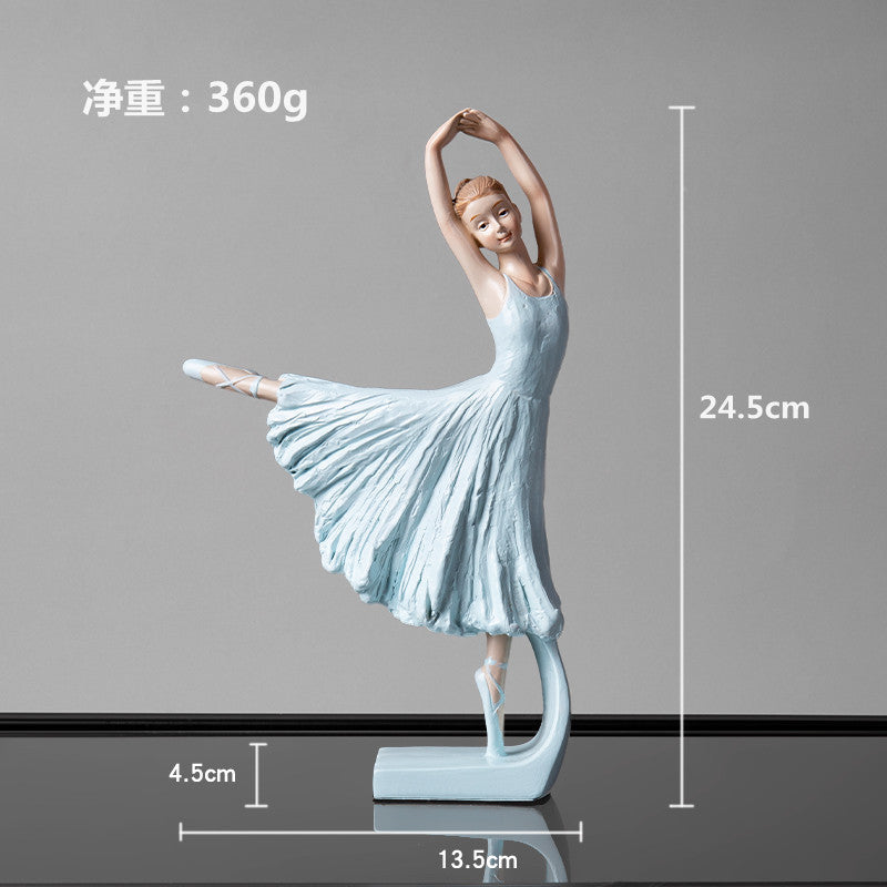 İskandinav yaratıcı bale kız süsleri ins tarzı dansçı modeli odası prenses odası 4 lü set