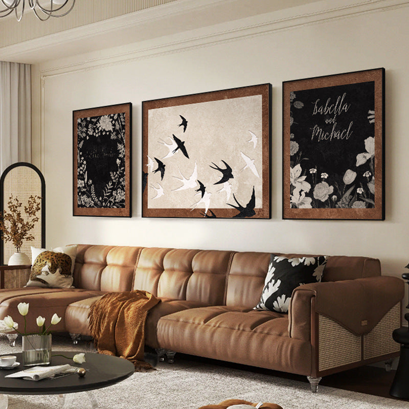 3 lü set Dekoratif resim  triptik tasarım