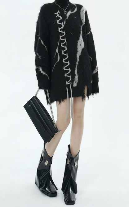 Snøra Bağcıklı Balıkçı Yaka Triko Kazak