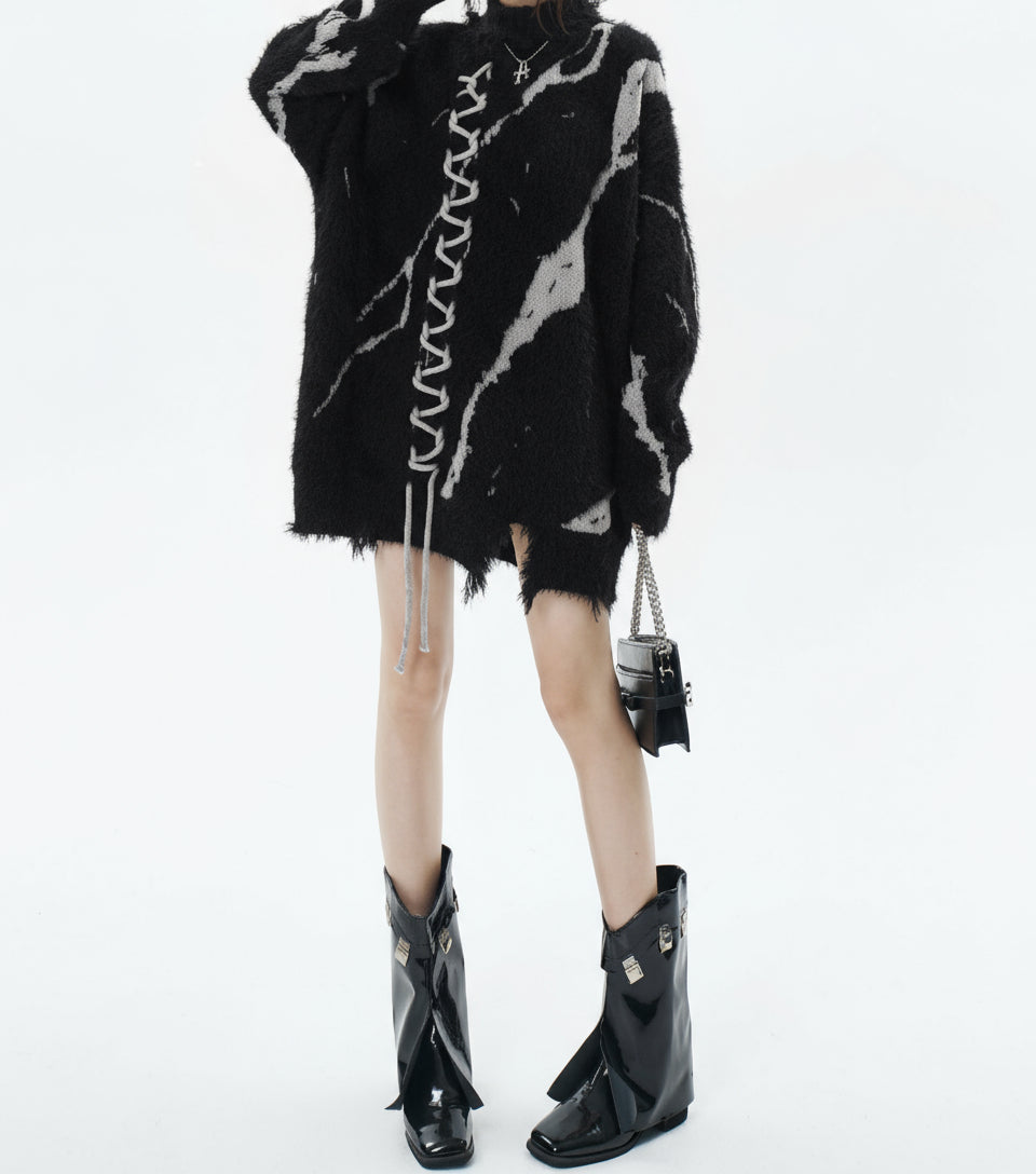 Snøra Bağcıklı Balıkçı Yaka Triko Kazak