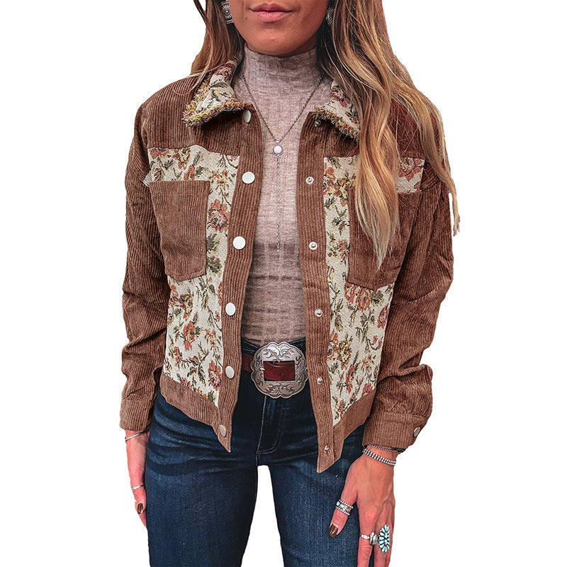 Sagen tasarım baskılı ceket kadın