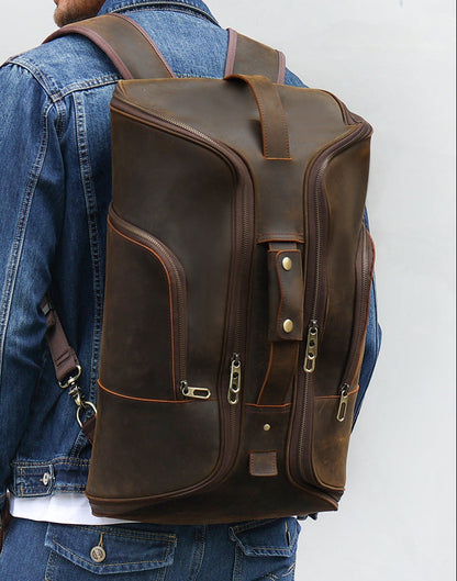 Luzz Hakiki deri büyük kapasitesi sırt çantası