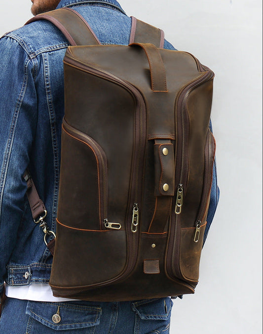 Luzz Hakiki deri büyük kapasitesi sırt çantası