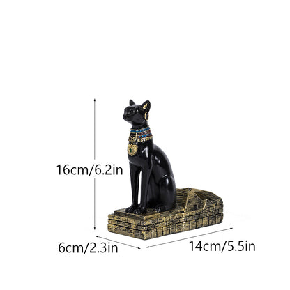 lüks reçine şarap rafı eğimli Mısır Anubis köpek tanrı kedi tanrı süsleri şarap dolabı dekorasyonları 3 lü set
