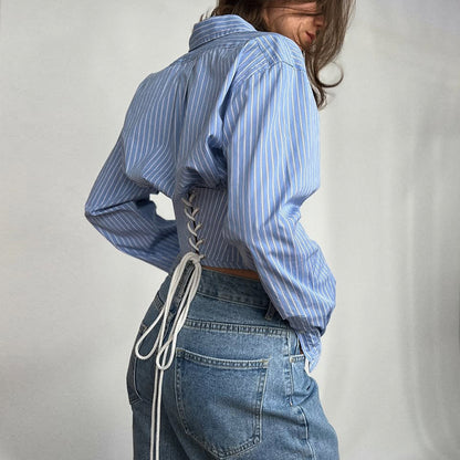 Matrix Bloom Korse Detay Yarım Gömlek Üst