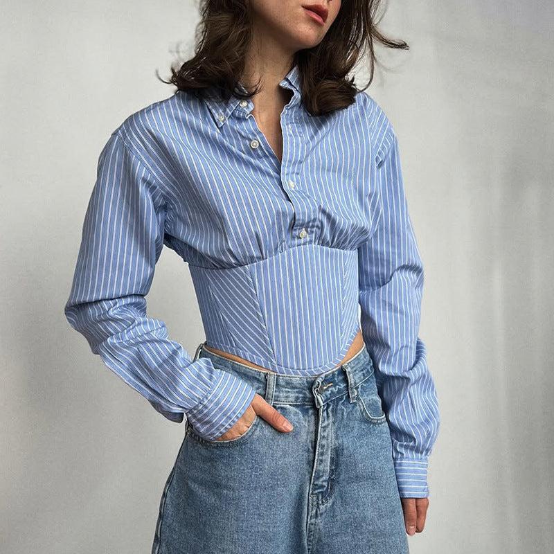 Matrix Bloom Korse Detay Yarım Gömlek Üst