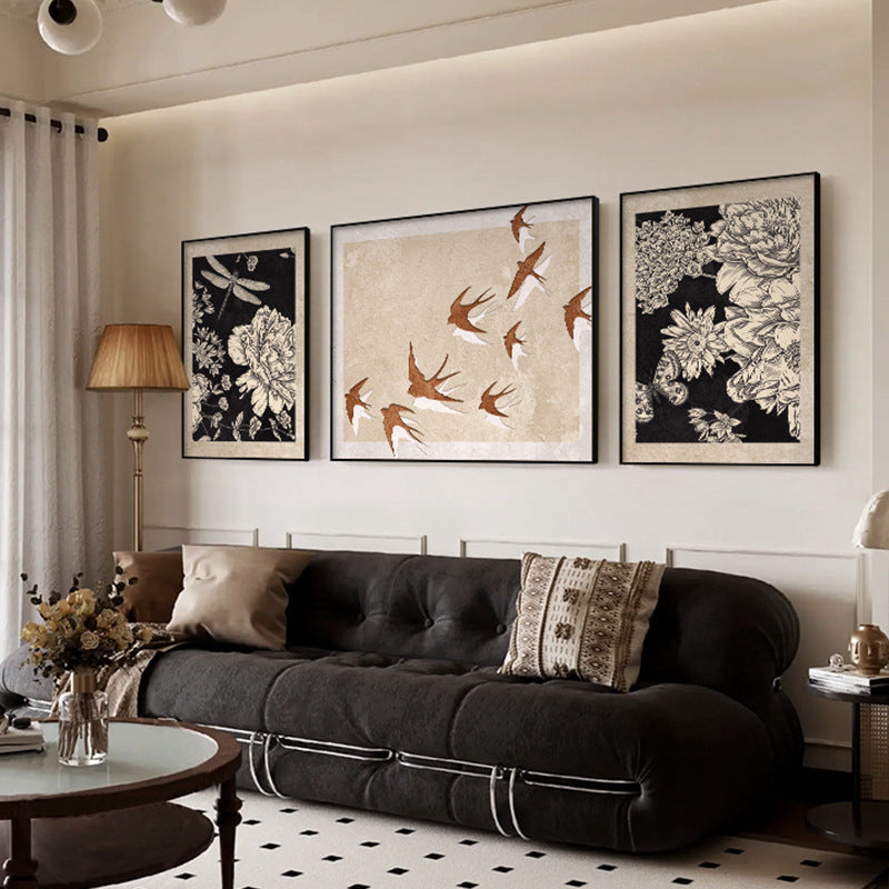3 lü set Dekoratif resim  triptik tasarım