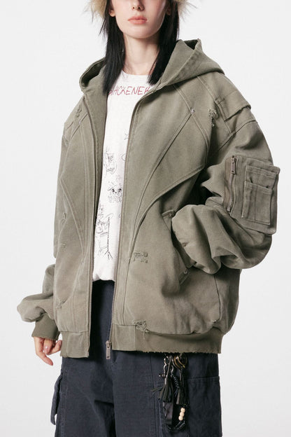 Heavy Washed Distressed Jacket