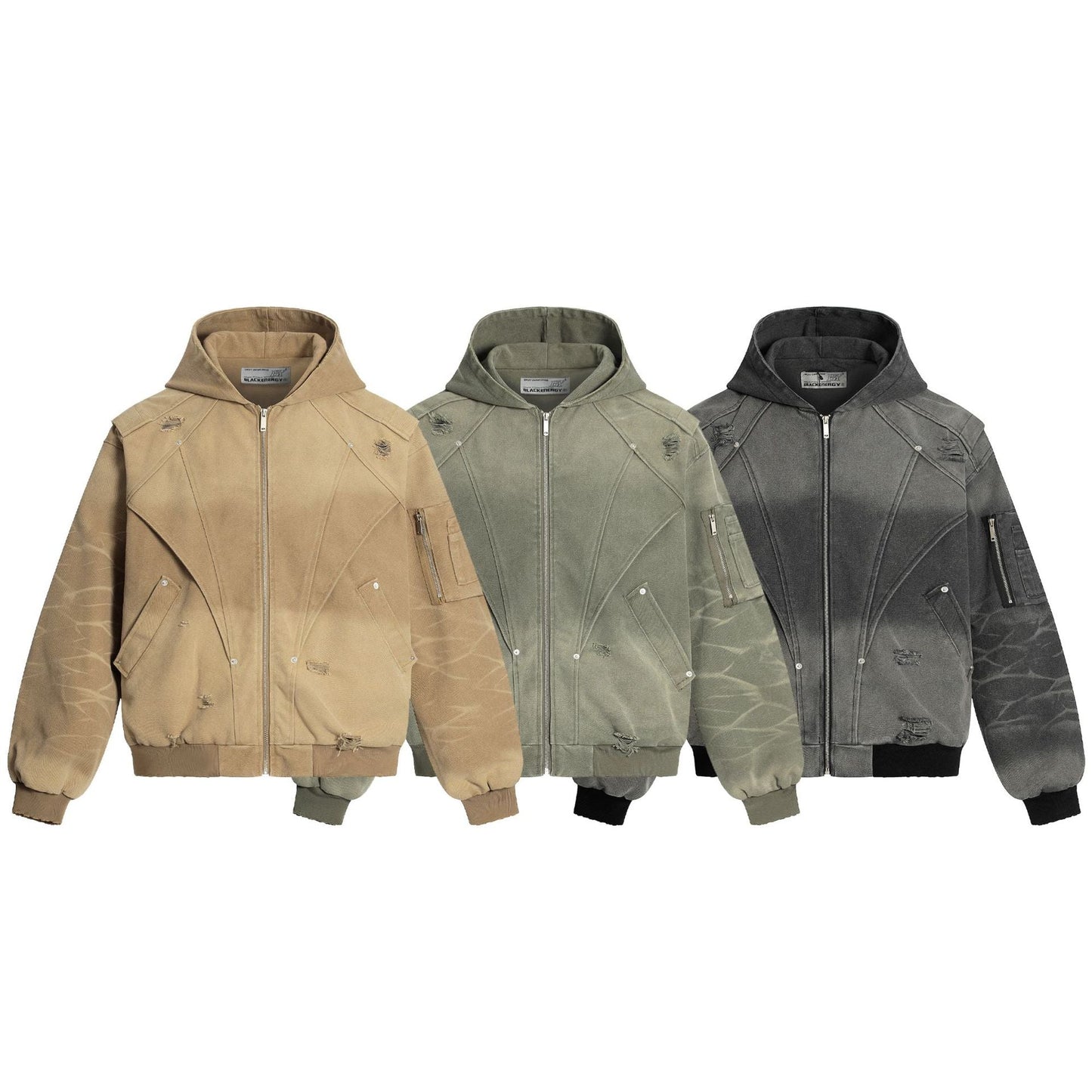 Heavy Washed Distressed Jacket