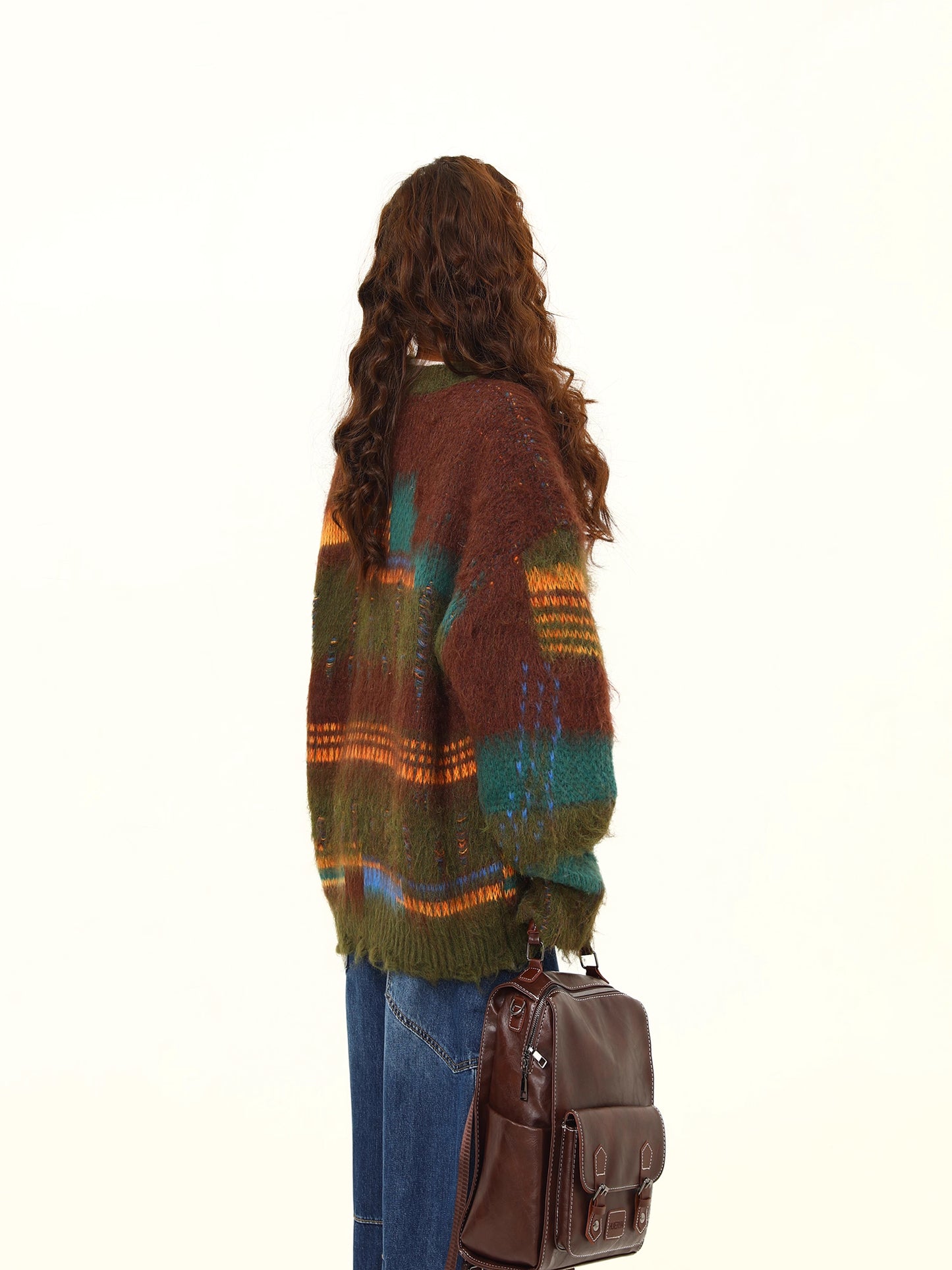 Angrboda Renk Bloklu Kazak