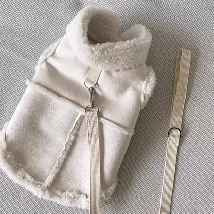 Nubuk kendinden tasmalı  tasarım köpek yeleği