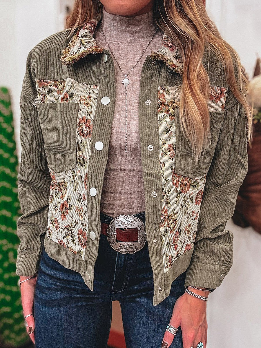 Sagen tasarım baskılı ceket kadın