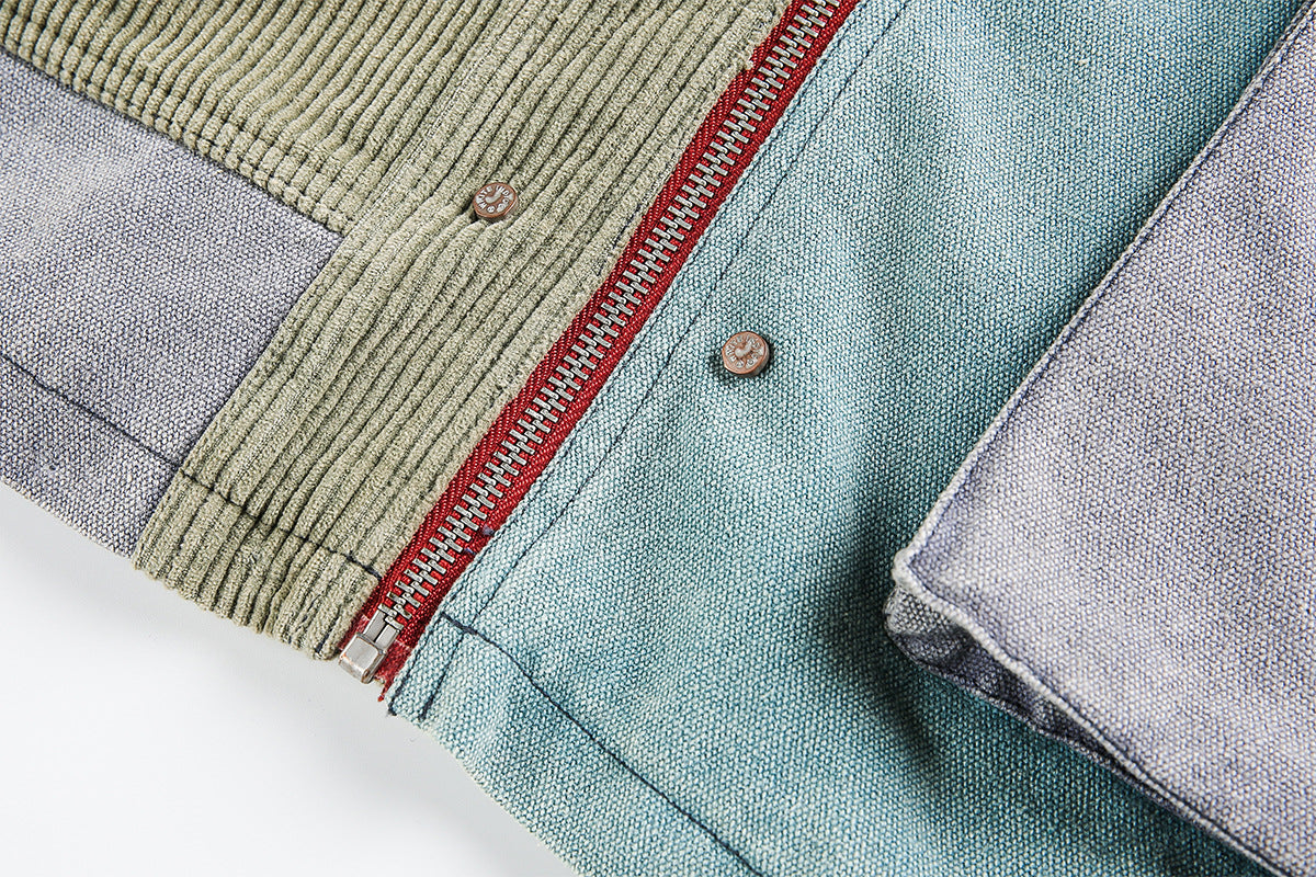 Nautica Retro Renk Bloklu Vintage Ceket