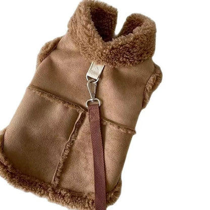 Nubuk kendinden tasmalı  tasarım köpek yeleği