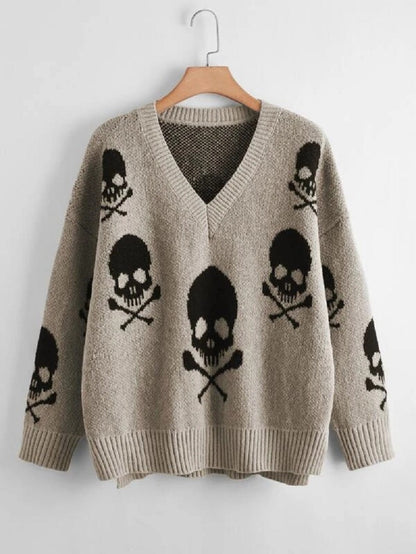 Girl Go 2 Skull Örme Kazak
