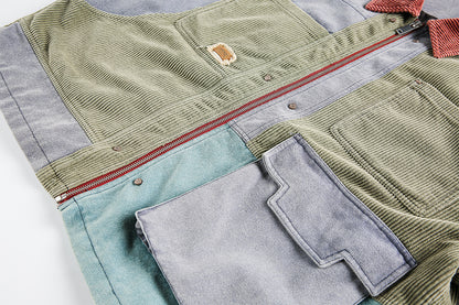 Nautica Retro Renk Bloklu Vintage Ceket