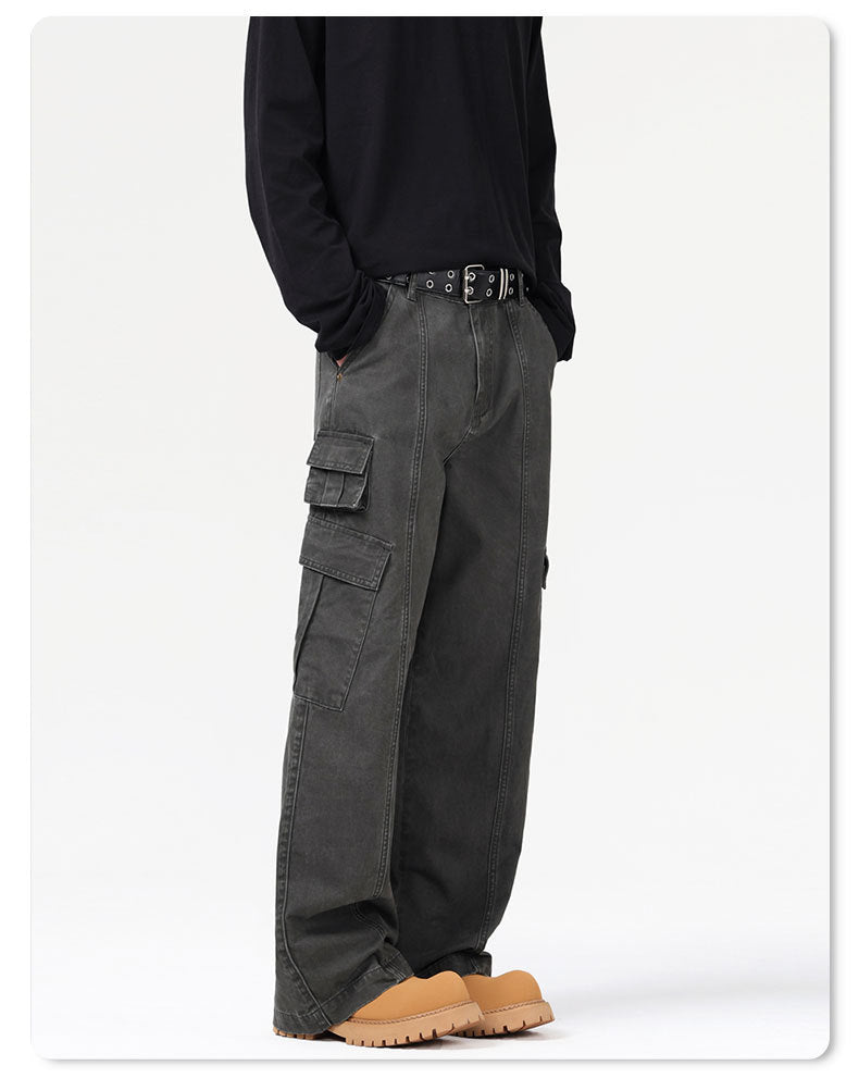 Frost Veil Retro Çok Cepli Kargo Pantolon