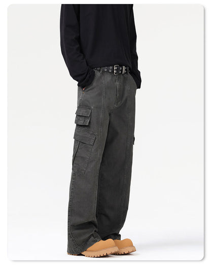 Frost Veil Retro Çok Cepli Kargo Pantolon