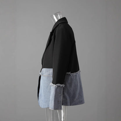 Katana Allegra Denim Patchwork Ceket