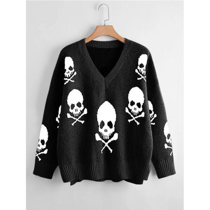 Girl Go 2 Skull Örme Kazak