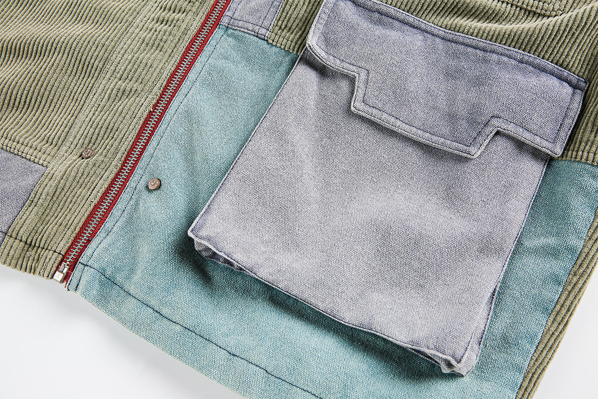 Nautica Retro Renk Bloklu Vintage Ceket