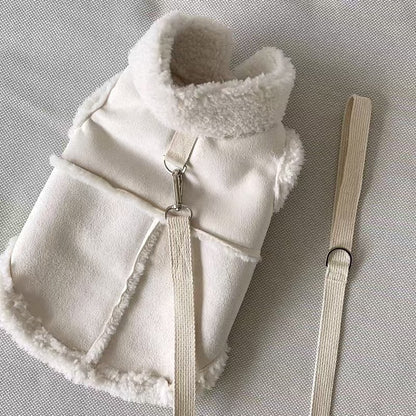 Nubuk kendinden tasmalı  tasarım köpek yeleği