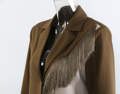 Boho Motion Fringe Coat