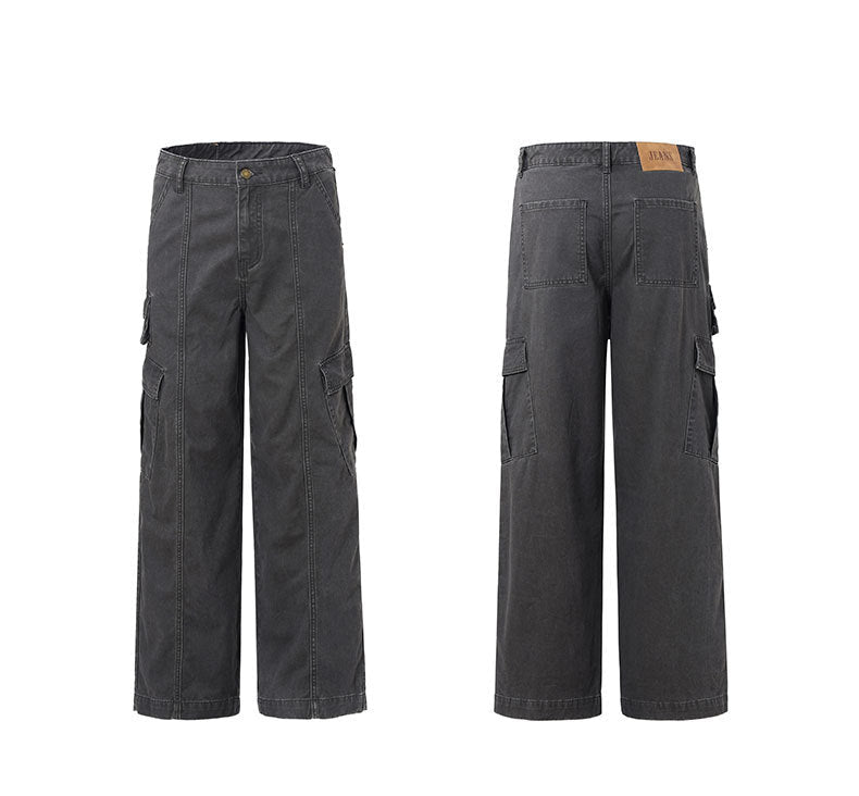 Frost Veil Retro Çok Cepli Kargo Pantolon